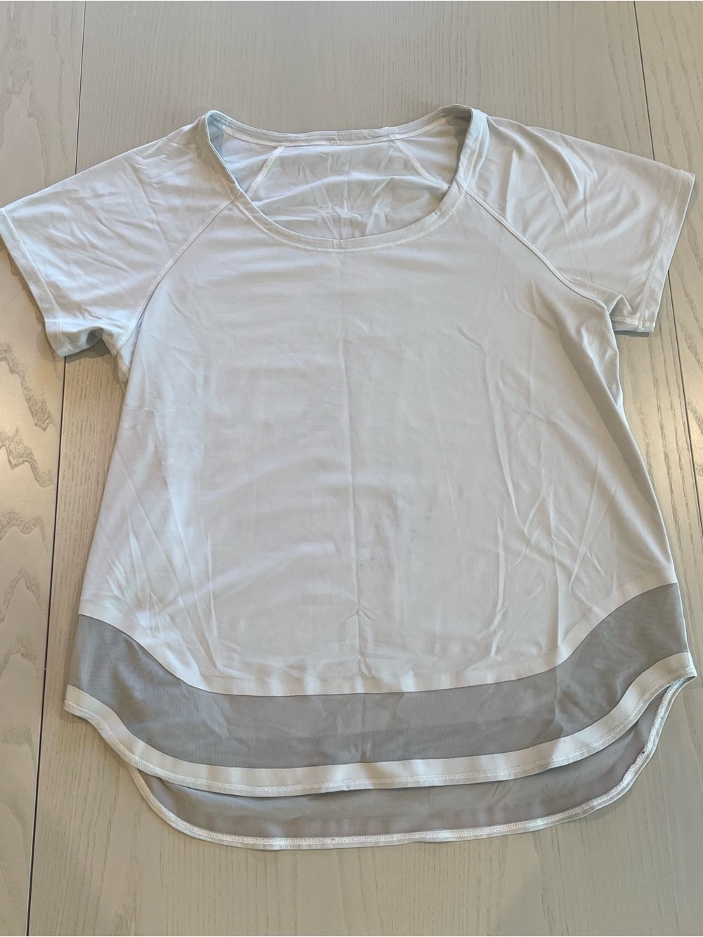Lululemon Curved Hem Mesh Short Sleeve Top